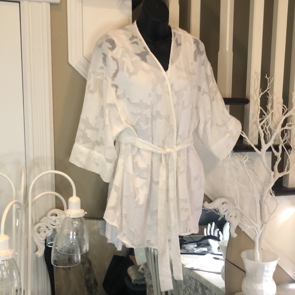 Beautiful White Sheer Kimono